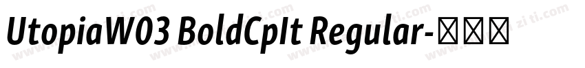 UtopiaW03 BoldCpIt Regular字体转换